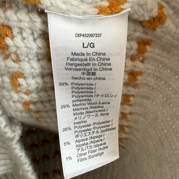 Madewell Barfield Stripe Sweater Merino Alpaca Blend Ski Vibe Stripe Slopes L - Picture 10 of 10